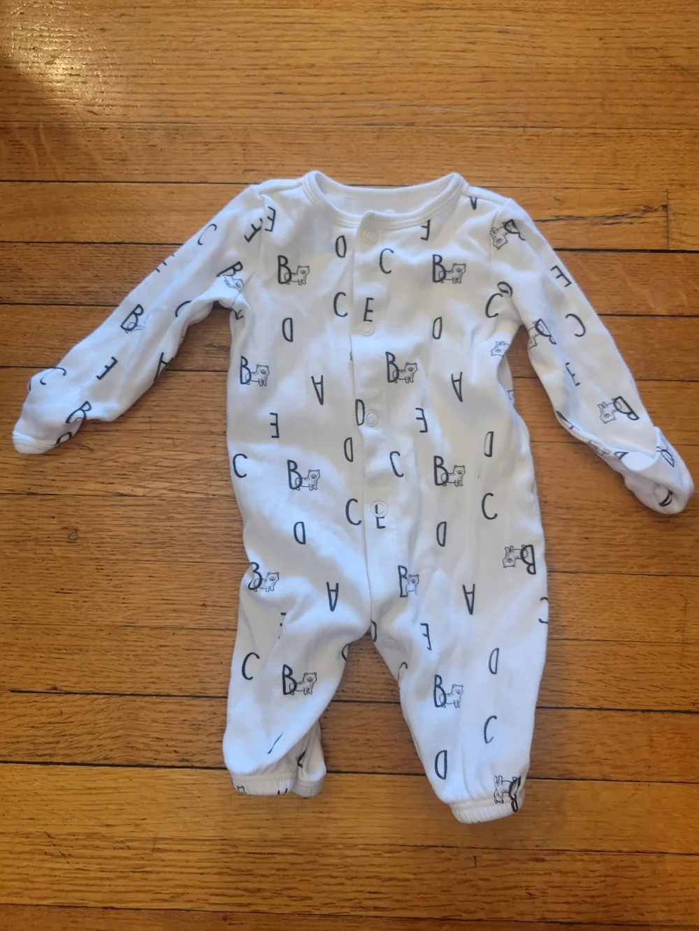 Old Navy Baby Footed Pajamas Set - White & Orange